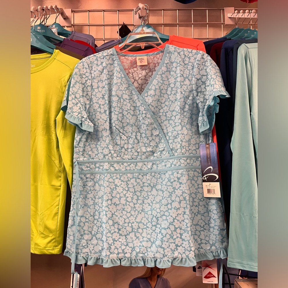 Scrub baby blue top